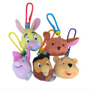 Disney Vintage 90's Lot of Five McDonald Happy Meal Winnie the Pooh Keychains